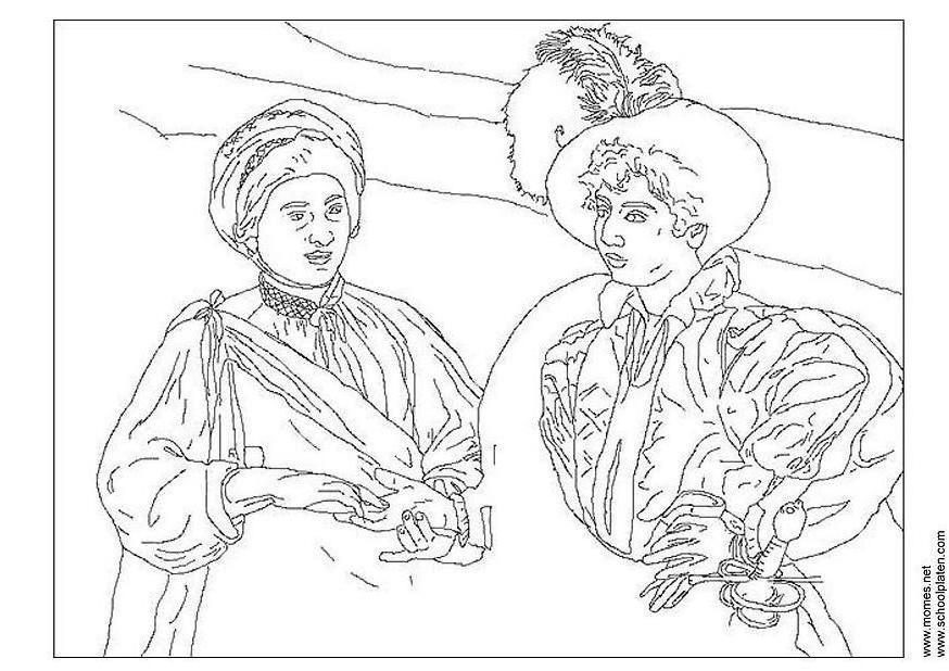 caravaggio Dibujo para colorear caravaggio