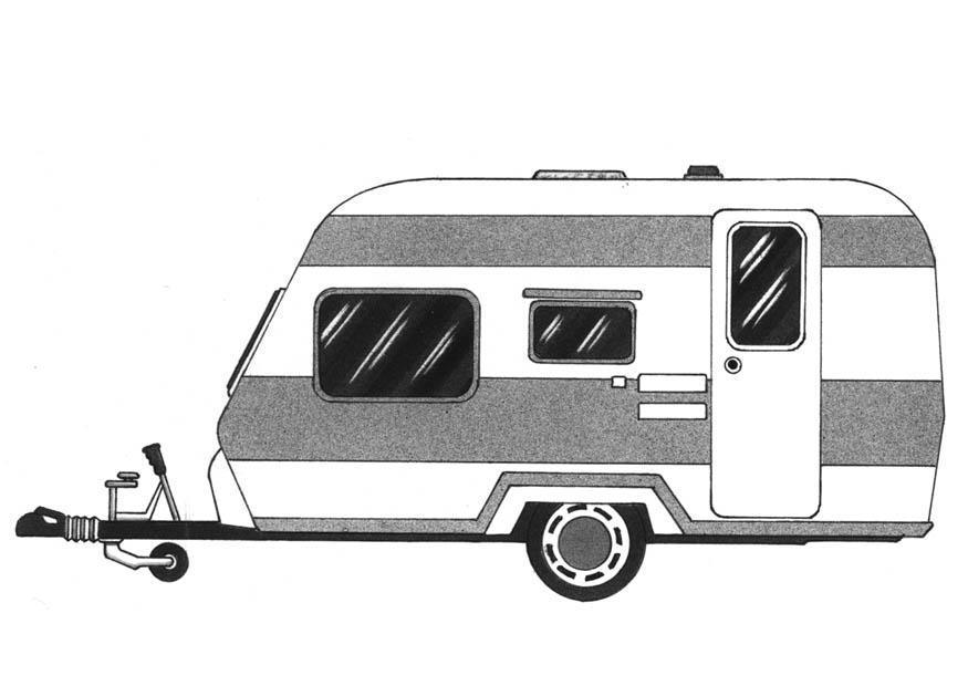caravana Dibujo para colorear caravana