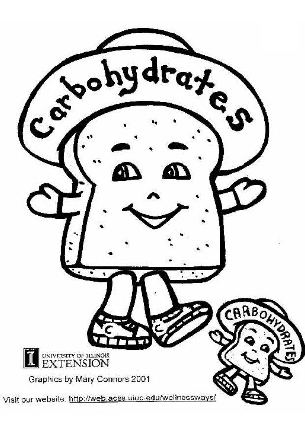 Dibujo para colorear carbohidratos
