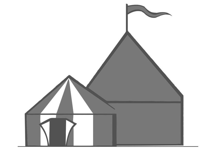 carpa de circo Dibujo para colorear carpa de circo