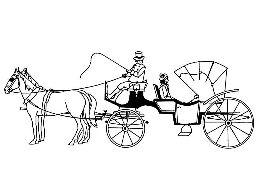 carro de caballos Dibujo para colorear carro de caballos