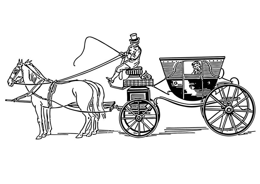 Dibujo para colorear carroza