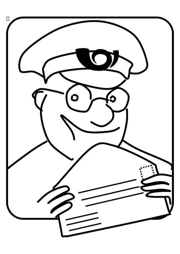 cartero Dibujo para colorear cartero
