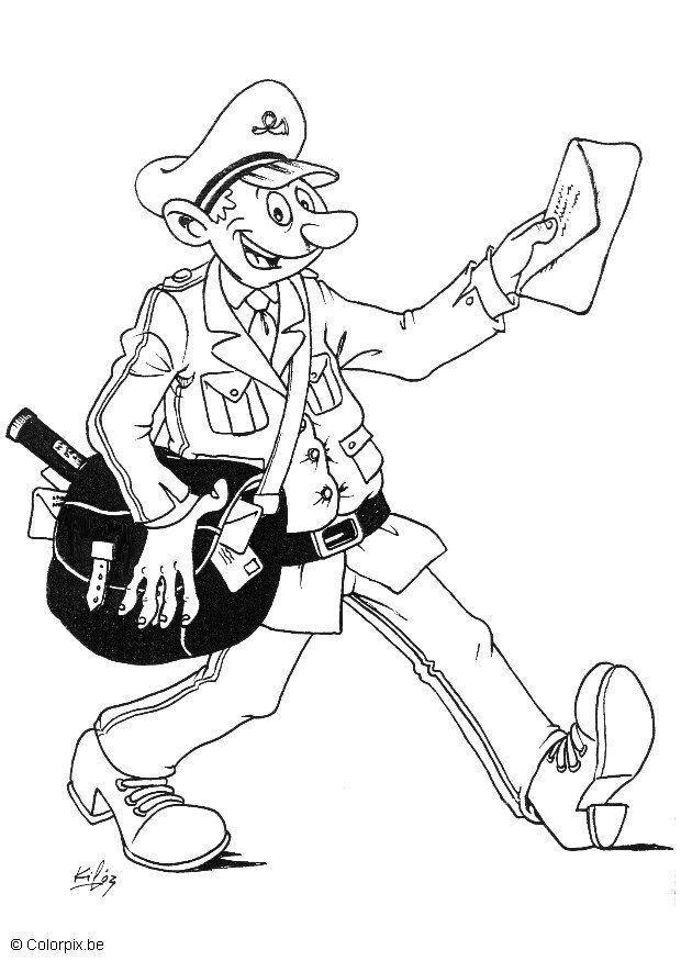 Dibujo para colorear cartero