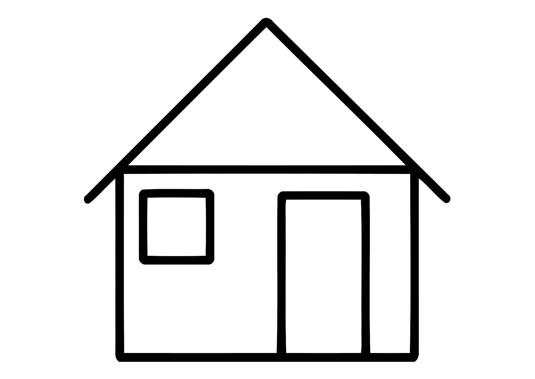 Dibujo para colorear casa