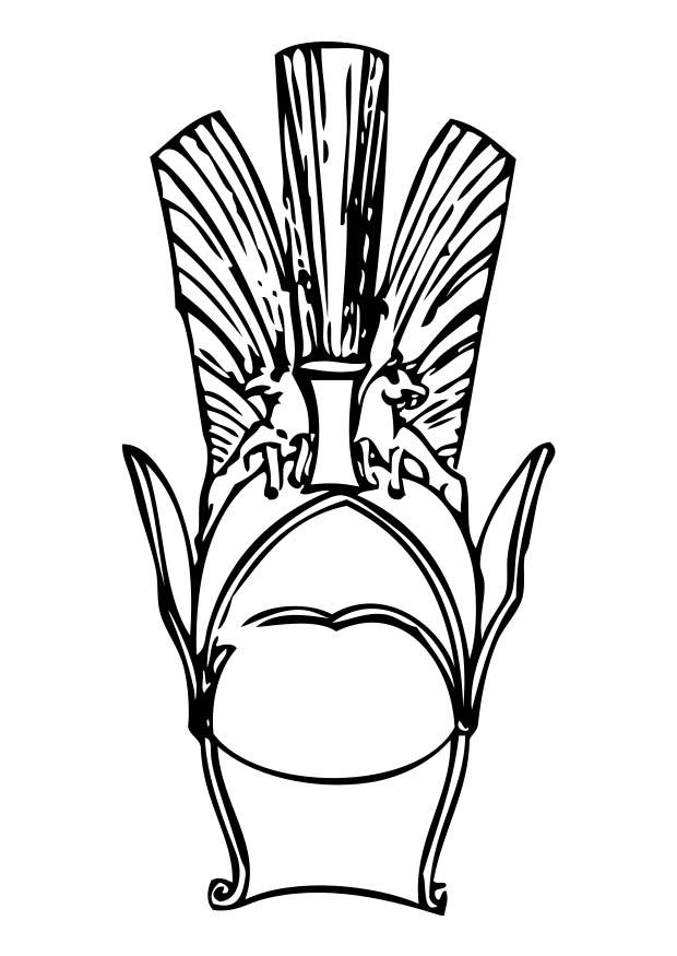 casco griego Dibujo para colorear casco griego