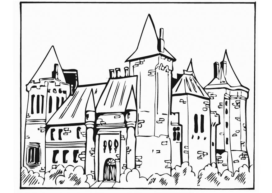 castillo Dibujo para colorear castillo
