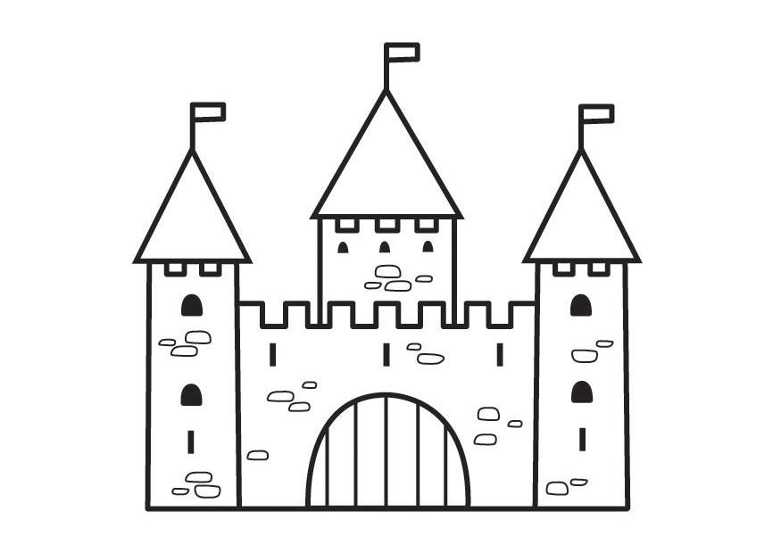 castillo - 2 Dibujo para colorear castillo - 2
