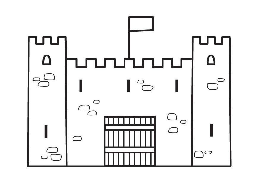 castillo Dibujo para colorear castillo