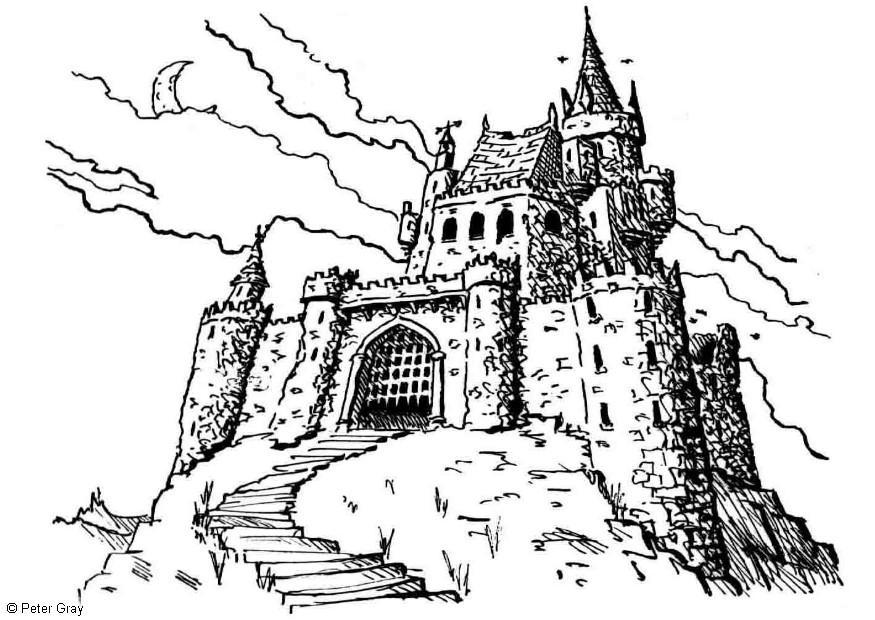 Dibujo para colorear castillo