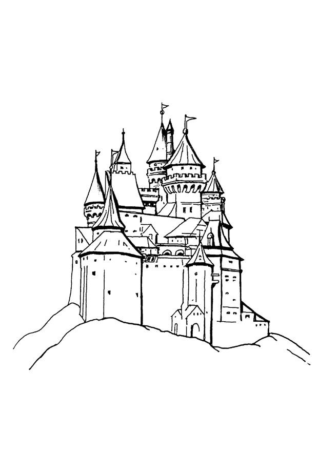 castillo Dibujo para colorear castillo