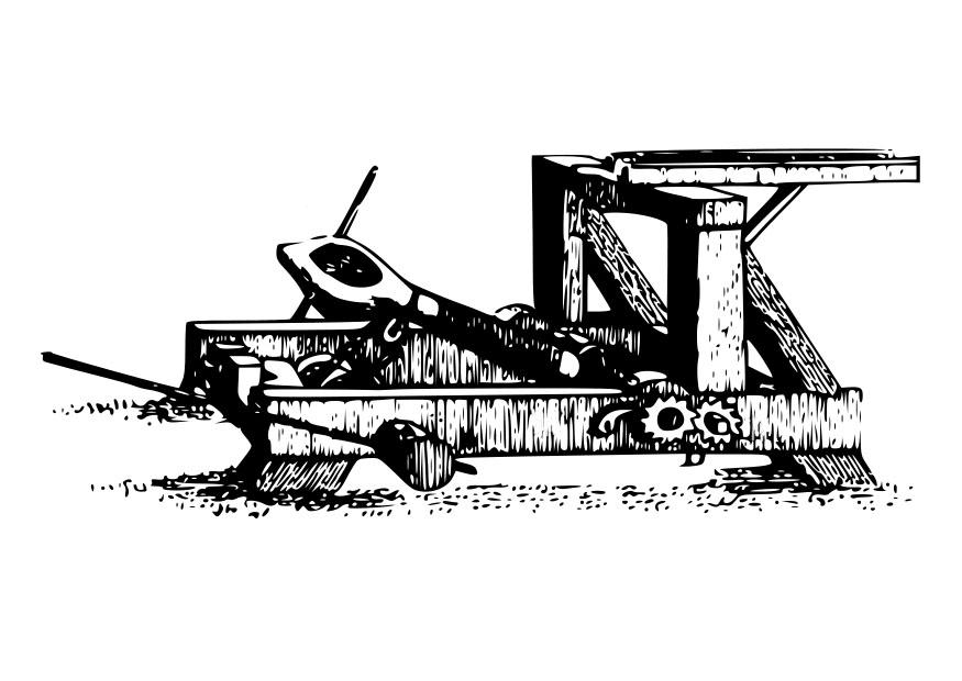 catapulta Dibujo para colorear catapulta