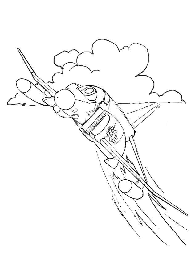 caza de combate Dibujo para colorear caza de combate