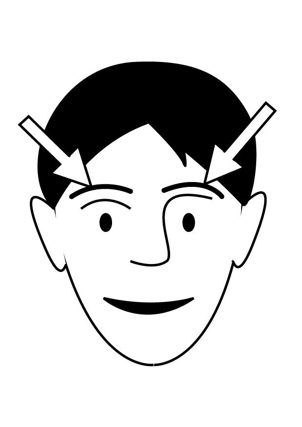 cejas Dibujo para colorear cejas