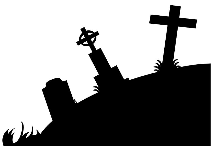 cementerio Dibujo para colorear cementerio