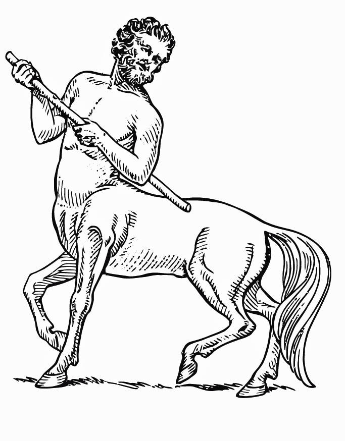 centauro Dibujo para colorear centauro