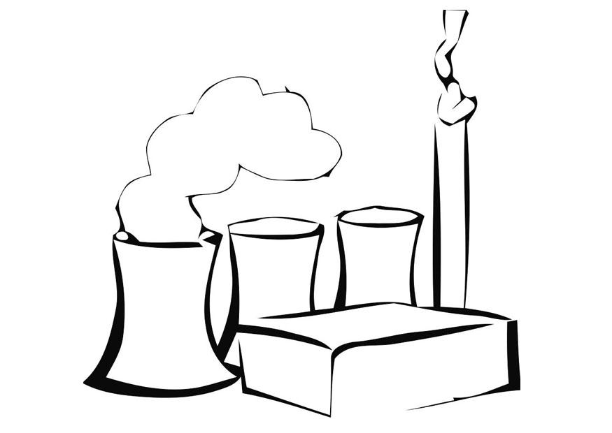 central nuclear Dibujo para colorear central nuclear