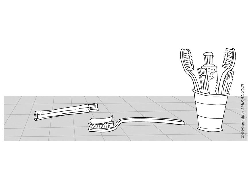 cepillarse los dientes Dibujo para colorear cepillarse los dientes