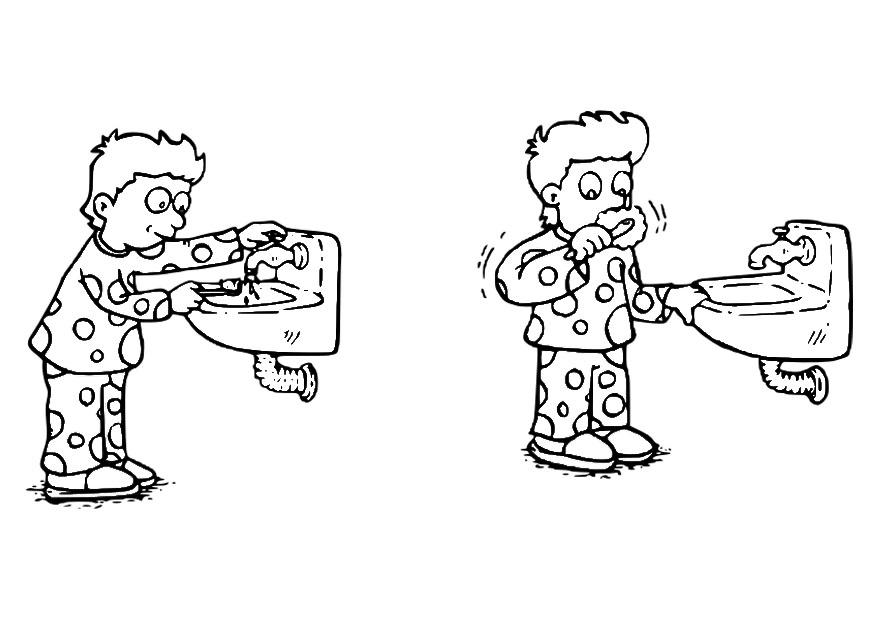 cepillarse los dientes Dibujo para colorear cepillarse los dientes