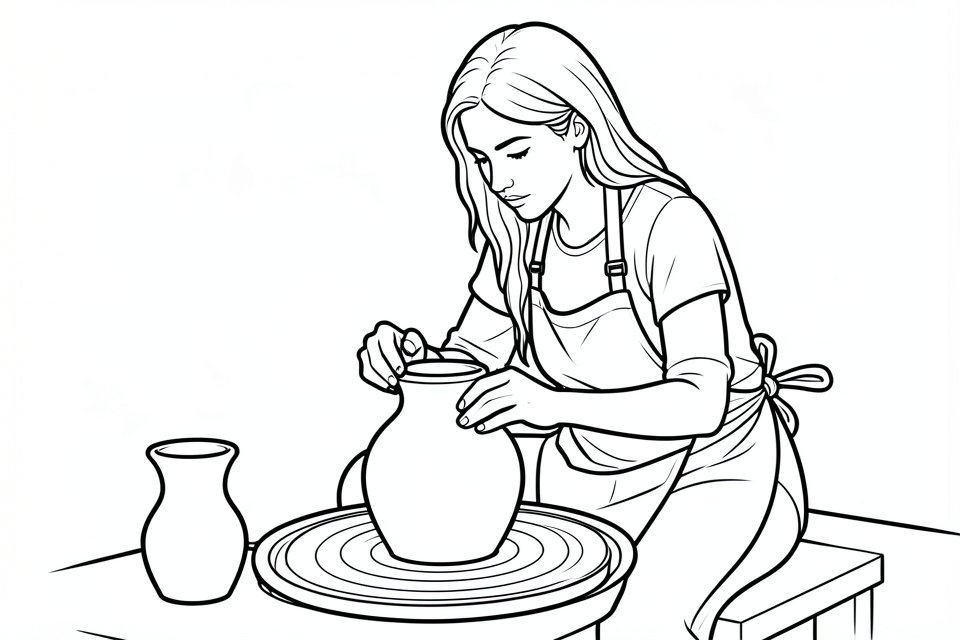 Dibujo para colorear cerA¡mica