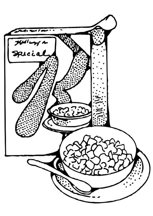 Dibujo para colorear cereales 