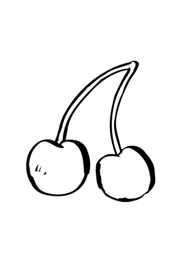 Dibujo para colorear cerezas