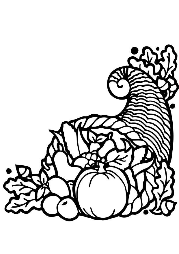 cesta de acciA³n de gracias Dibujo para colorear cesta de acciA³n de gracias