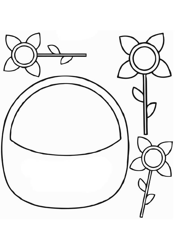 Manualidades cesta de flores