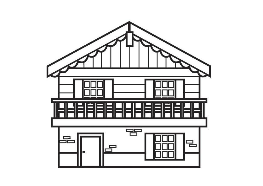 chalet Dibujo para colorear chalet