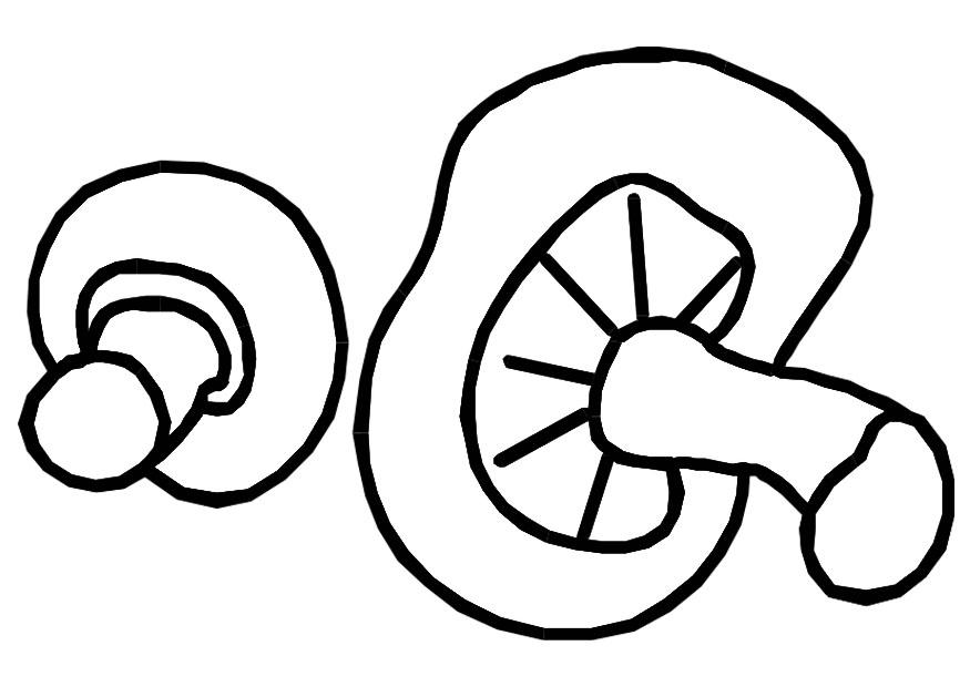 champinones Dibujo para colorear champinones