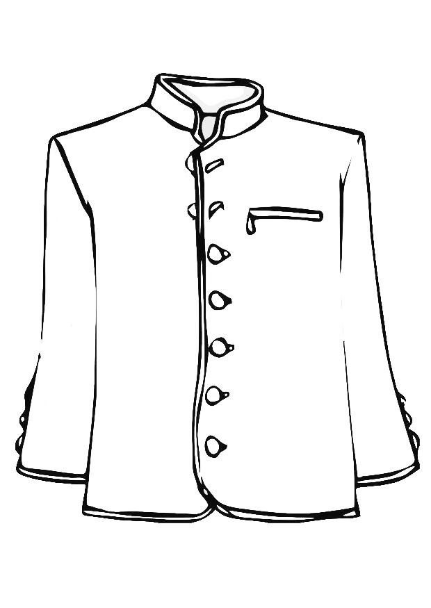 chaqueta Dibujo para colorear chaqueta