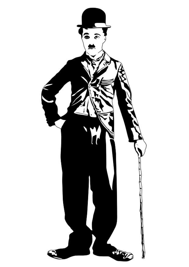 charlie chaplin Dibujo para colorear charlie chaplin
