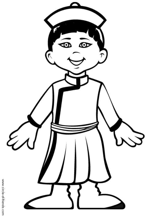 chen de china Dibujo para colorear chen de china