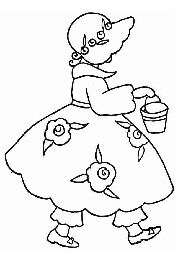 chica Dibujo para colorear chica