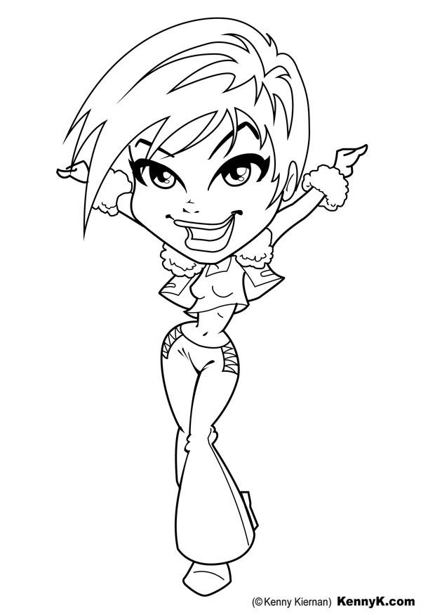 chica Dibujo para colorear chica