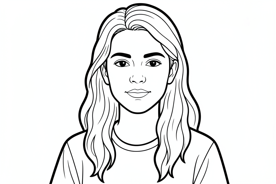 chica Dibujo para colorear chica
