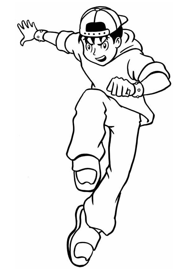 chico enfadado Dibujo para colorear chico enfadado