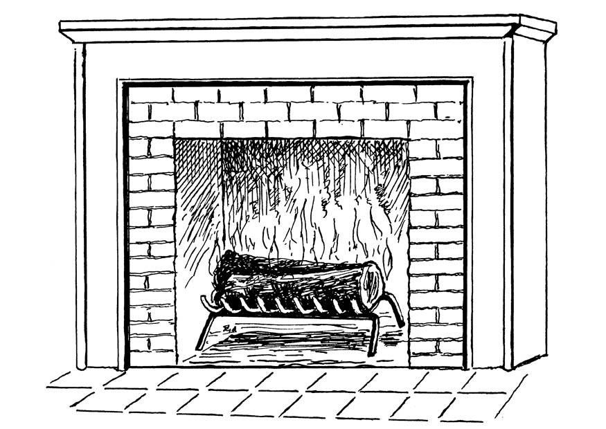 chimenea Dibujo para colorear chimenea