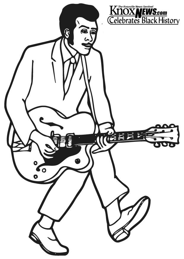 chuck berry Dibujo para colorear chuck berry