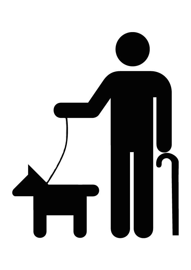 ciego - icono Dibujo para colorear ciego - icono