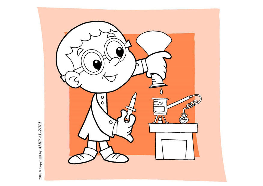 ciencia Dibujo para colorear ciencia