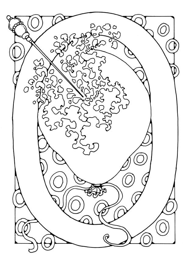 cifra - 0 Dibujo para colorear cifra - 0