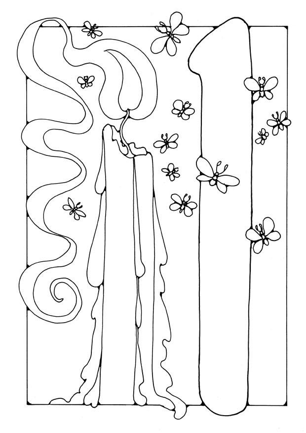 cifra - 1 Dibujo para colorear cifra - 1