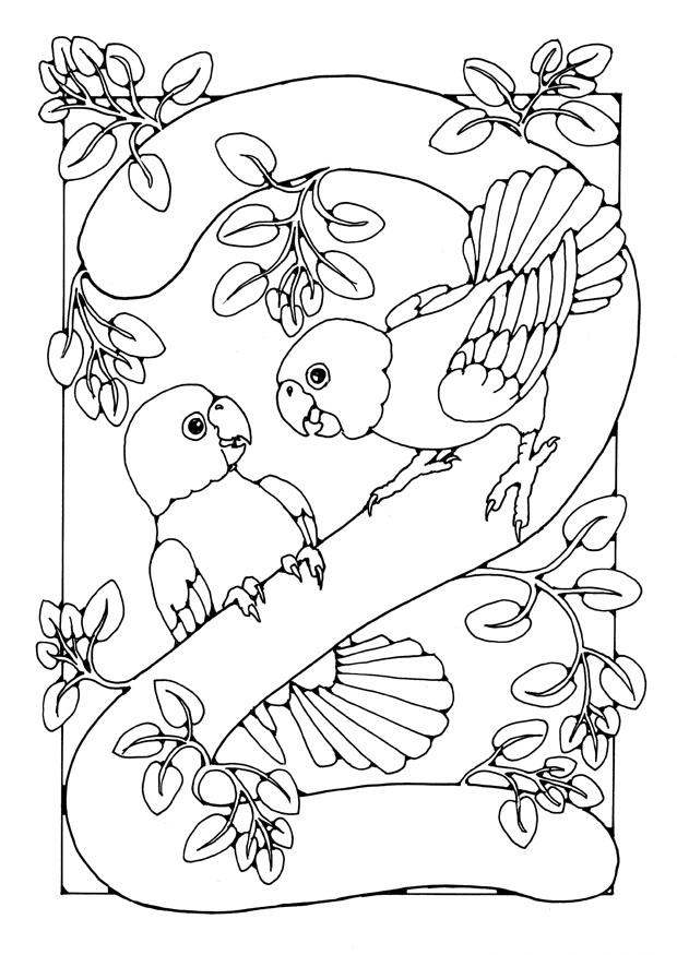 cifra - 2 Dibujo para colorear cifra - 2