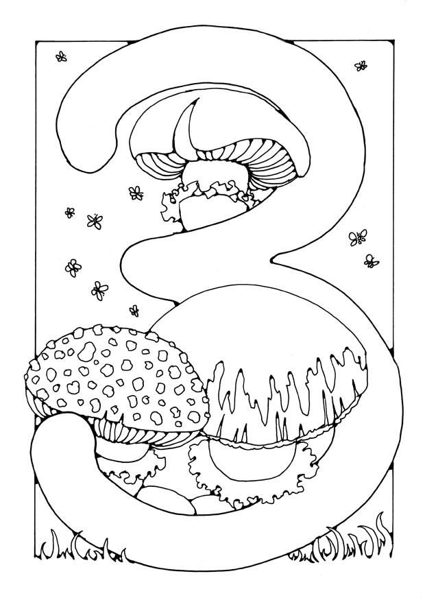 cifra - 3 Dibujo para colorear cifra - 3