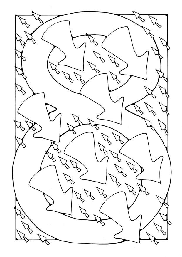 cifra - 8 Dibujo para colorear cifra - 8