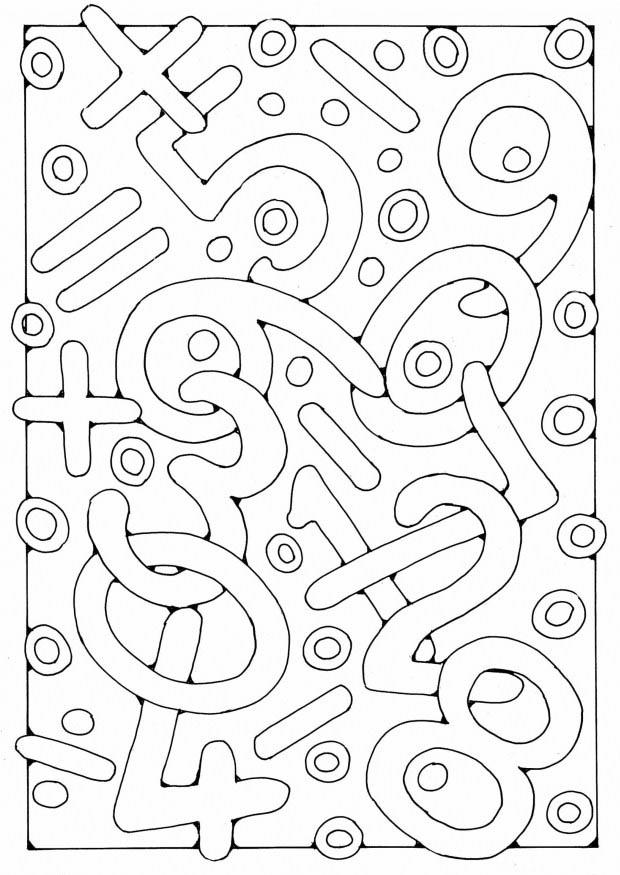 cifras Dibujo para colorear cifras