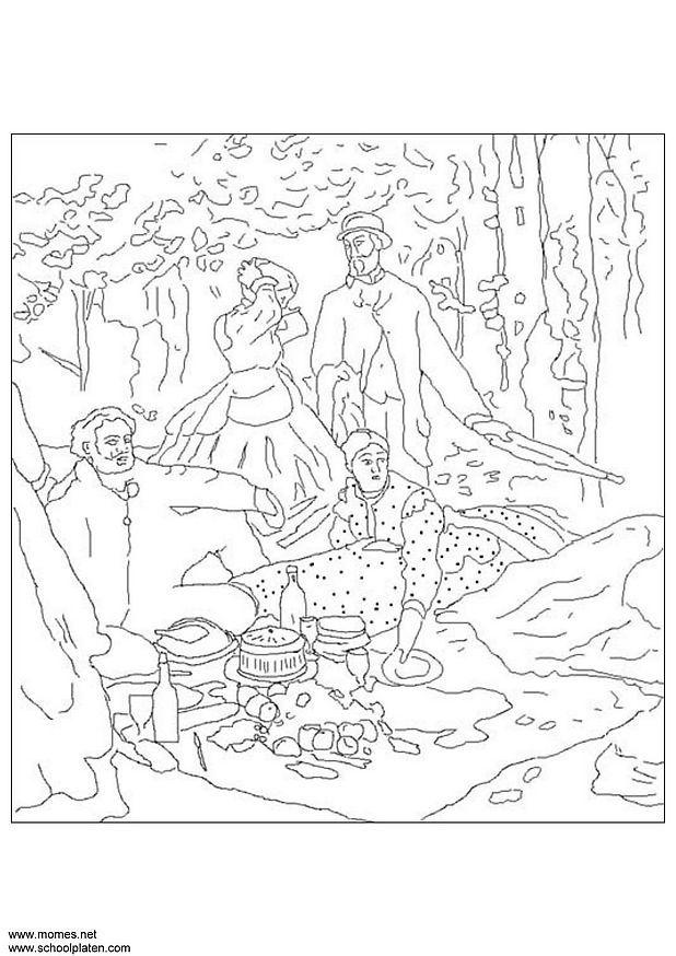 Dibujo para colorear claude monet