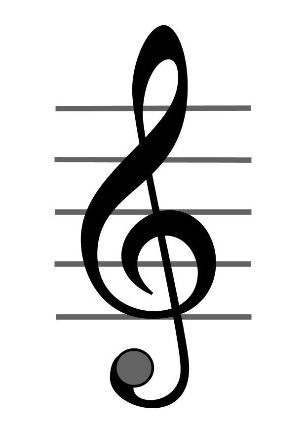 clave musical Dibujo para colorear clave musical