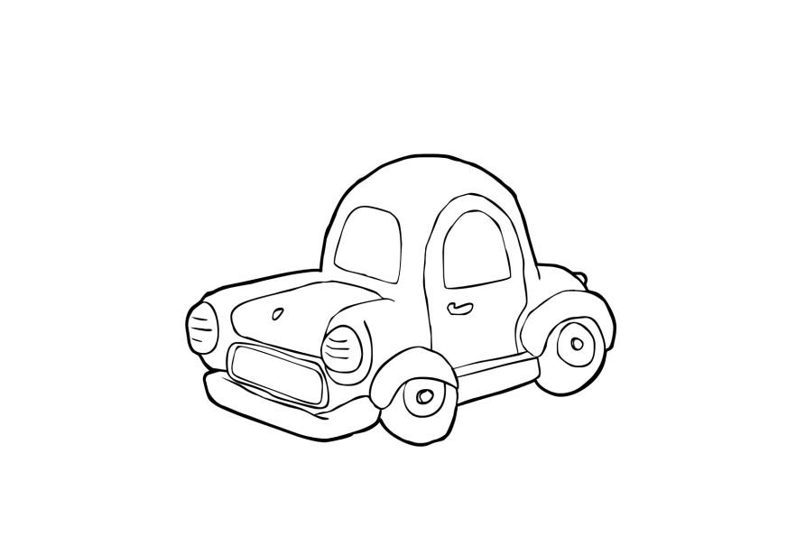 coche Dibujo para colorear coche